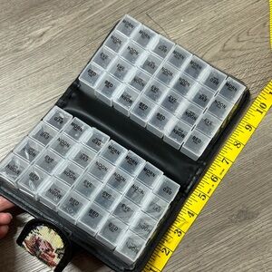 Weekly Pill Organizer with Case – AM / Noon / PM / Bed